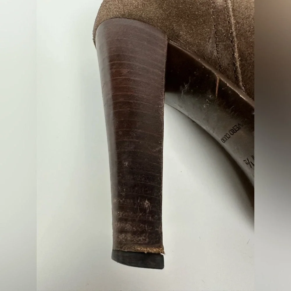 Miu Miu Chocolate Brown Suede Boots Sz 7.5